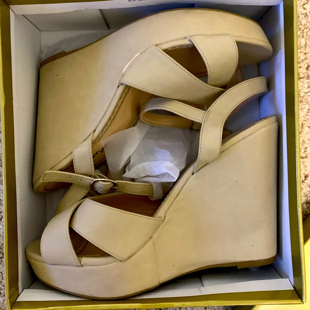 Beige Wedges